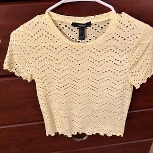 Forever 21 yellow crop top